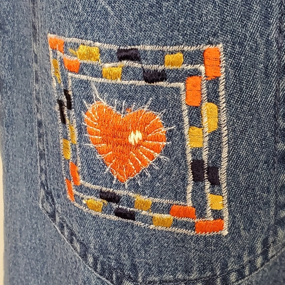 SOLD Vtg denim over-all dress - Picture 10 of 15